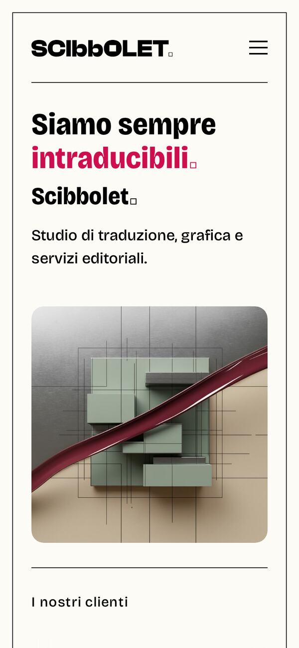 Home di scibbolet.it sul telefono